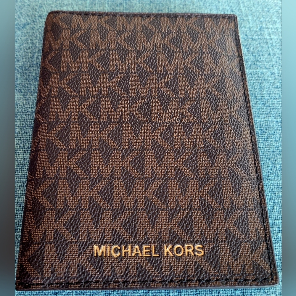 Michael Kors Brown Passport Wallet for Men